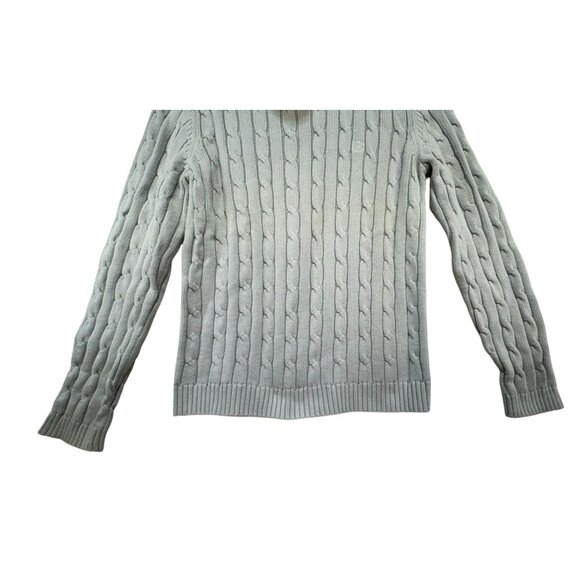 Chaps Classics Womens Cable Knit Turtleneck Sweater M Pale Pastel Blue - Picture 5 of 12